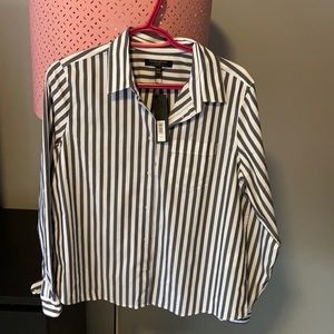 NWT Banana Republic striped button up blouse